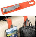 Car Seat Headrest Hook, Multifunctional Vehicle Backseat Hanger Organizer for Purse Handbag Coat, Auto Seat Back Phone Holder Storage Hook, Universal for Sedan Truck SUV (Orange)