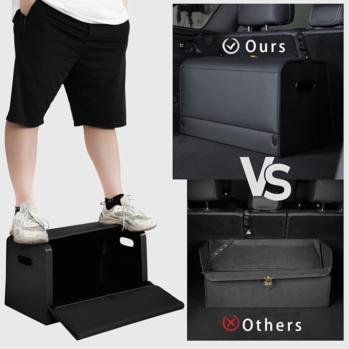 Trunk Organizers for Car,Car Organizers and Storage for SUV,Magnetic Lid with Collapsible Storage, Large Capacity for SUV, Truck, MPV (L-21.5×13×12.5 IN)