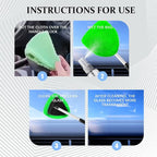 19" Extra-Long Windshield Cleaner Tool, Auto Glass Wiper Brush Kit | Car Interior Detailing Cleaning Kit with Extendable Handle and 4 Reusable Microfiber Pads, Car Window Cleaner, for Cars