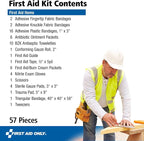 6060 All-Purpose 10-Person Emergency First Aid Kit for Business, Worksite, Home, and Car, 57 Pieces