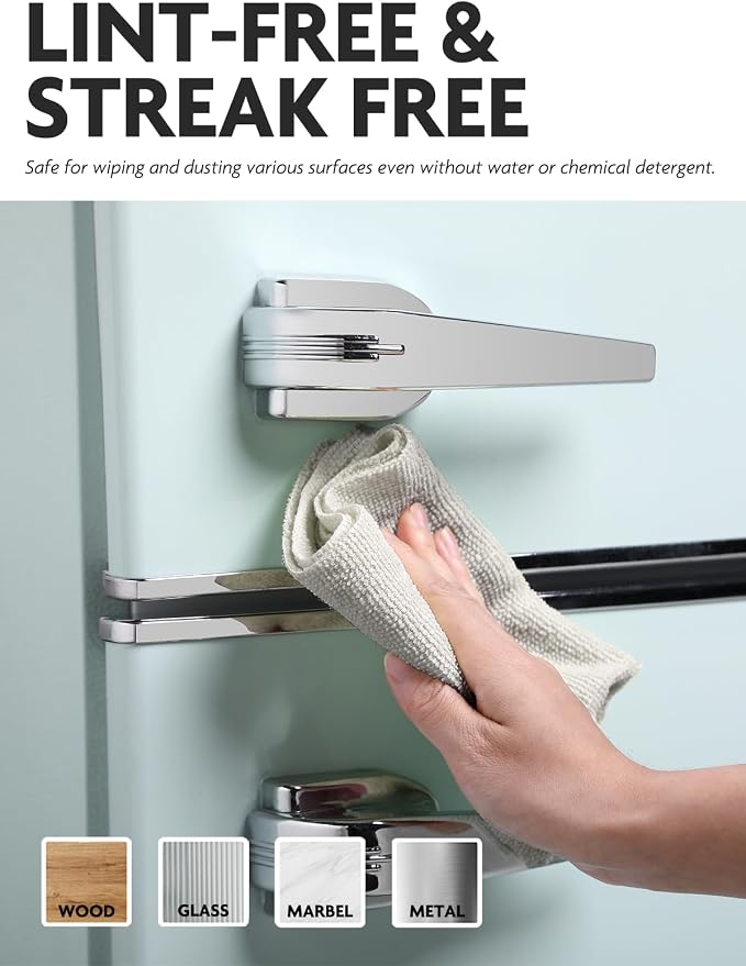 Microfiber Cleaning Cloth Roll- 75 Sheets, 12"x12" (CoolGrey) | Super Absorbent, Lint-free, Tear-away Microfiber Towel Roll, for All-Purpose Cleaning, Reusable Alternative to Paper Towels