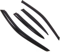 WD2-221 Dark Smoke 4 Pcs Set Window Visor (Outside Mount) Deflector Rain Guard Compatible with 2001-2005 Honda Civic Sedan