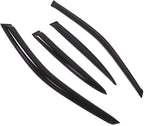 WD2-221 Dark Smoke 4 Pcs Set Window Visor (Outside Mount) Deflector Rain Guard Compatible with 2001-2005 Honda Civic Sedan
