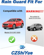 in-Channel Rain Guards Fit for Mazda CX-5 CX5 2017-2025 Window Rain Guard Extra Durable Side Window Deflectors Window Vent Visors Vent Shades Exterior Car Accessories-4PCS