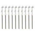 10Pcs Silver Double Straight Type Tire Pressure Gauge，Dual Head Air Pressure Gauge，Pressure Range 10-160 Psi(Suitable for Trucks, etc.