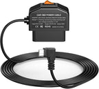 Dash Cam OBD Hardwire Kit, Micro USB Hardwire Kit with OBD Power Cable for Dashcam 12-24V to 5V/3A with Low Voltage Protection 24h Parking Surveillance/Acc Mode for Dashcam, GPS or Radar
