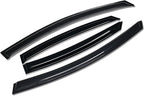 Tape-On Rain Guard 4-Piece for 2015-2019 Hyundai Sonata Windows Visor Shield Shade Smoke 94361