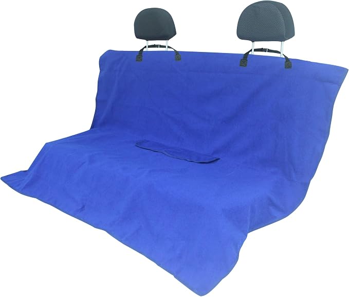 Waterproof Car Seat Cover for Front Seats, Protector for Cars SUVs Trucks, Sweat Towel Seat Covers Bucket for Gym,Workout,Beach,Hiking,Running(Blue,Rear Bench Seat Towel)