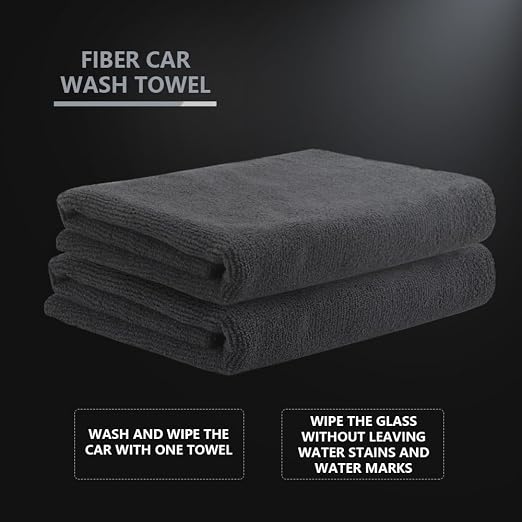 Microfiber Cleaning Towel, Microfiber Cleaning Cloth for Car Washing, 12 Pack Streak-Free, Ultra Absorbent, Washable for All Purpose Terry Microfiber Towels, 16.1in x 16.1in, 350GSM, Grey-MT038