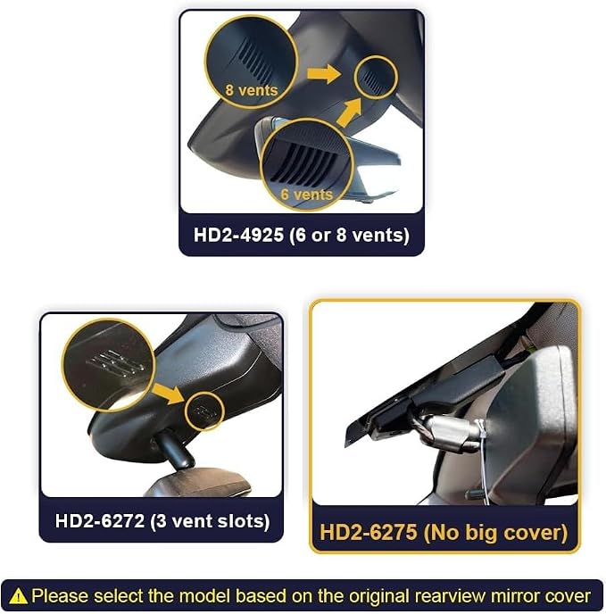 Dual 2160P+1080P Dash Cam Adapts for Chevy Tahoe 2021-2026 (HD2-6275, NO Sensor Cover) LS LT RST Premier High Country, OEM Factory Look, Dual Loop Recording, WiFi & APP, G-Sensor, 128GB Card