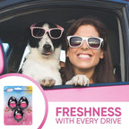 Car Air Freshener Vent Clip 3 Ct, Honey Peach Scent | Long-Lasting Car Odor Eliminator, Easy Clip-On, Up to 90 Days Freshness for Cars, Trucks, and SUVs, 4 mL Each