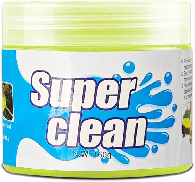Car Cleaning Gel Clean Putty, Reusable Car Interior Cleaner Slime, Auto Detail Cleaning Soft Rubber Supplies, Universal Multi-Functional Cleaning Tool Accessories for Men Women (Yellow)