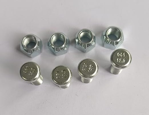 4PCS Wheel Bolt Lug Studs 101922201 416-061 & 4pcs Nuts Compatible with Club Car DS Golf Cart Gas Electric 1982-up Replace 1034779-01