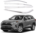 AUTOCLOVER Tape-On Rain Guards Window Visors 6 Pcs Set for Toyota Rav4 2019 2020 2021 2022 2023 2024 2025 / Window Deflectors, Out-Channel Vent Shades (Chrome)