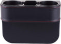 Car Seat Organizer Cup Drink Holders,Multifunctional Gap Filler Storage Box,Insert Organization Helps Reduce Distracted Driving&Holds Phone Mount Mug Bottle Cellphone Coaster Wallet Card (XBD-Black)