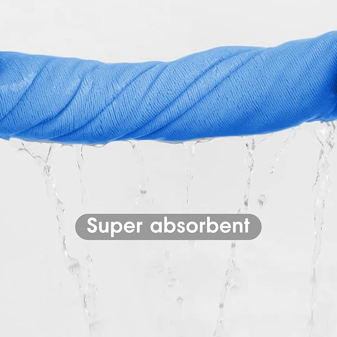 Large Microfiber Bath Towels Set for Adult, 2 Pack 30" x 60" - Soft, Absorbent, Quick Dry, Lint Free, Perfect for Sauna, Pool, Gym, Shower, Hair Wrap, Fitness, Sport, Yoga, Blue