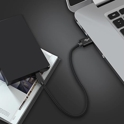 Short USB C Cable [4-Pack 8 inch], 3A Fast Charging USB 2.0 Data Transfer to Type C Phone Charger Cord Nylon Braided Compatible with Samsung Galaxy S10 S9, Pixel 3, LG V30, Charging Station