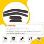 Window Visor Rain Guards Compatible with 2004-2014 Ford F-150 SuperCab/Extended Cab Window Wind Deflectors Vent Visors Shades for Truck Accessories Tape-On(No-Drill) 4pcs