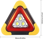 2Pcs LED Emergency Triangle Solar Charging Safety Triangle 5 Mode