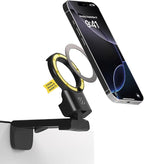 SMSTRVL MagSafe Airplane Phone Holder Mount, Magnetic Cell Phone Stand for Desk, Tray Table, Seat Back or Tripod, Plane Travel Essentials for Flying Compatible with iPhone 16/15/14/13/12