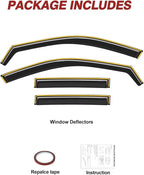 in-Channel Window Rain Guards Fit for 2024 2025 2026 Chevy Trax, Extra Durable Window Deflectors Window Visors Vent Shades Vent Visors Car Accessories