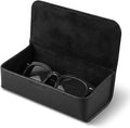 Car Sunglasses Holder, Large Capacity Universal Fit Adhesive Mount Eyewear Case with Magnetic Closure Glasses Protective Storage Box for Man Women Black