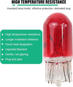 25PCS T10 12V 5W Car Turn Signal Light Bulbs, Clear Flat Foot Vehicle Side Marker Lamp Bulbs, Auto Interior Amber Headlight Bulbs Accessories, Universal for SUV, Sedan, Truck (Red)