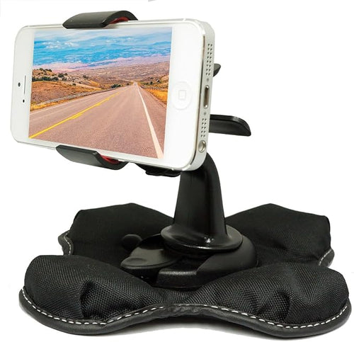 "Claw-X" NonSlip Universal Smartphone Beanbag Friction Dashboard Mount | compatible with iPhone 17 16 15 Pro MAX Air Galaxy S26 S25 Ultra Pixel 10 9 (All smartphones up to 4 inch wide)
