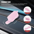 Sunglasses Holders for Car Visor, Sunglass Car Organizer, Leather Magnetic Buckle Sun Visor Sunglass Clip, Car Accessories Ticket Card Clip Sunglasses Mount Fit Truck (Pink, 2PCS)