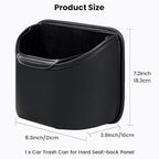 1797 Car Trash Can for Back Seat, Automotive Garbage Bin Clip on Front Seat Back, PU Leather with Leakproof Removable Plastic Liner, 0.42 Gallon Capacity for Small Trash