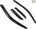 Outside Mount Window Vent Visors Rain Guards Compatible with Ford F-150 SuperCab 2004-2014 | Side Window Wind Deflectors Rain Shields | Black Tinted, 4 Pcs Set, BGWV-164