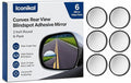 6-Pack Convex Blind Spot Mirrors 2 Inch Wide Angle Adhesive Car Side Rear View Mirror for Enhanced Safety