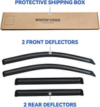 Window Visors Rain Guards Shield for 2015-2020 Chevy Tahoe/GMC Yukon(Not for XL or Denali), Out-Channel Window Wind Deflectors Vent Rain Visors Shades for 15-20 Cadillac Escalade(Not for ESV)