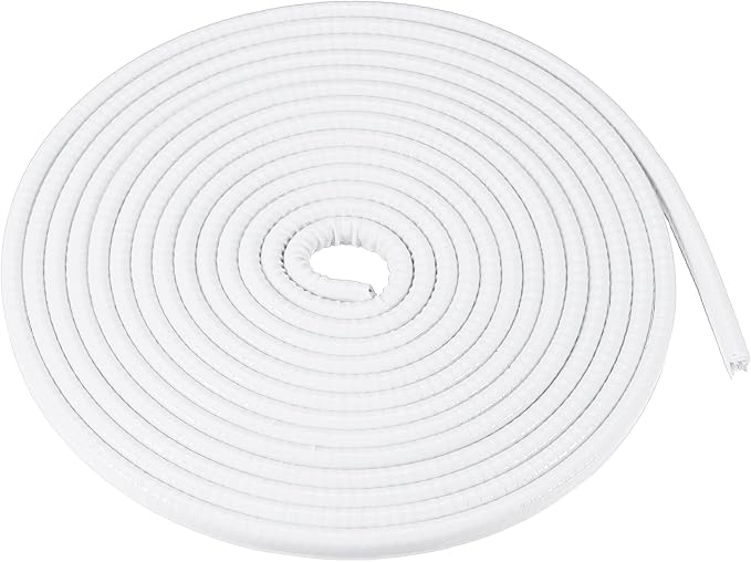 Car Door Edge Guard, 16.4ft U Shape Rubber Edge Trim Seal Strip Protector Universal for Car Truck ATV Boat Multifunctional No Glue PVC Iron White