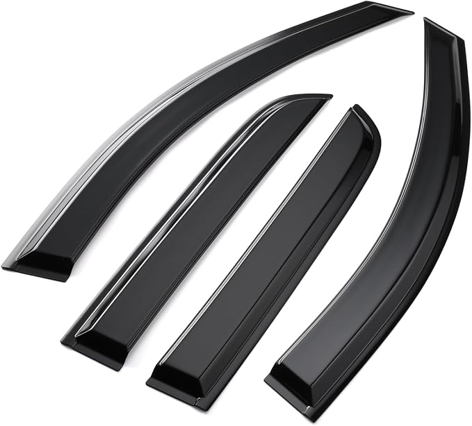 Tape-on Sun/Rain Guard Side Window Visor Deflectors Rain Guards for GMC Acadia 2007-2016 for GMC Acadia Limited 2017 for Saturn Outlook 2007-2010，Window deflectors