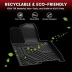Floor Mats & Cargo Mat with Seatback for Hyundai Tucson PHEV 2026 2025 2024 2023 2022, All Weather TPE Floor Liners Custom Fit Tucson 2022-2026, 1st & 2nd Row & Trunk Mat with Backrest