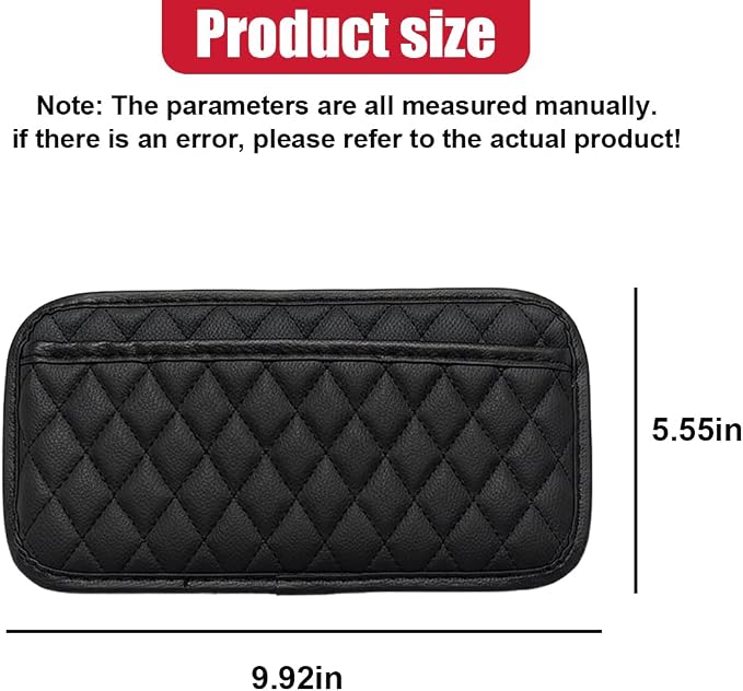 2PCS Car Side Pocket Organizer, Universal Waterproof PU Leather Auto Seat Gap Filler Storage Bag, Self-Adhesive Multifunctional Car Door Sunglasses Holder Pouch for Phone, Card (L)