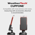 CupFone, Universal Cup Holder Phone Mount for Cars – Adjustable & Secure Fit with Open Access for Charging – Compatible with iPhone, Android - Metal Knobs, Silver
