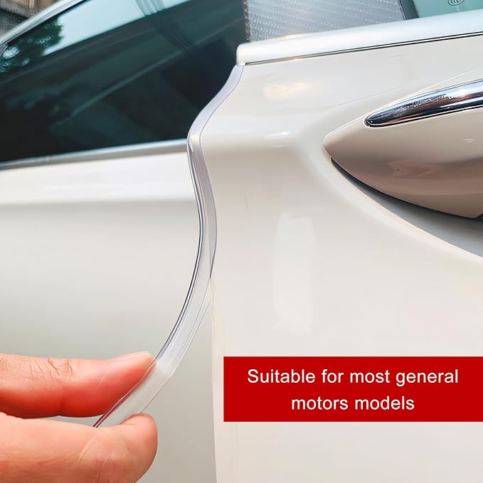 Clear Car Door Edge Guards, 16Ft U Shape Auto Door Edge Trim Anti-Collision Protective Strip, Self-Adhesive Doors Edges Guard Seal Protector for Most Vehicles, Car Accessories