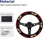Hockey Mask Horror Steering Wheel Cover, Non Slip Polyester Car Wheel Protector for Car SUV Truck, Universal 15 Inch