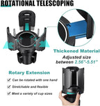 Car Cup Holder Expander, All Purpose Cup Holder Adapter with Adjustable Base, Auto Cup Organizer Expander Holder Compatible with 3.04" to 5.25" Bottles, Mugs, Drinks, Foods (2 PCS)