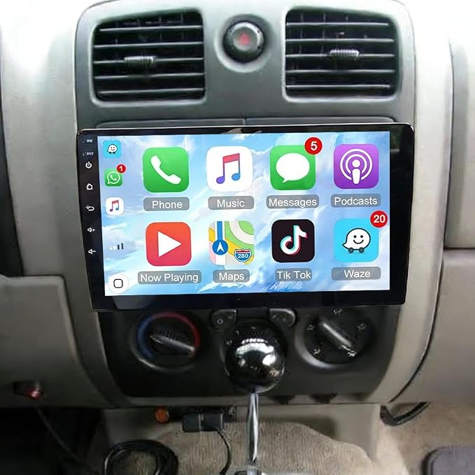 4+64G Double Din Car Stereo for Chevy Colorado 2004 2005 2006 2007 2008 2009-2012 with Wireless Carplay 10" Touch Screen Radio Head Unit Android 14 GPS Navigation Bluetooth Backup Camera Mirror Link