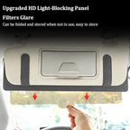 Car Sun Visor Extender Organizer, Visor Sun Blocker Extension with Magnetic Sunglasses Holder & Ticket Pouch, Multifunctional Auto Sunshade Storage Holder, Universal for Vehicles (Dark Gray)