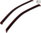 WV-188i-2 in-Channel Window Visor Deflector Rain Guard Dark Smoke 2-pc Set, Compatible with 1984-1990 Ford Bronco II
