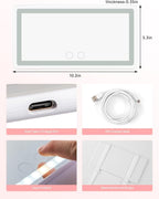 Car Sun Visor Vanity Mirror, Car Vanity Mirror With Lights, Makeup Mirror with 3 Light Modes & 60 LEDs, Rechargeable Car Mirror Dimmable Touch Control Travel Makeup Mirror for Car Truck SUV