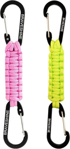 Paracord Keychain Carabiner Clip, D Ring Lanyard Hanger Stroller Hook for Water Bottle, Key, Backpacks, Men, Women