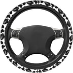 Cow Pink Print Cute Country Rustic Farmhouse Steering Wheel Cover Car Accessories Cute for Women Girls Girly Universal 15 Inch Neoprene Auto Interior Decor Anti Slip Car Truck Protector