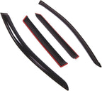 WD2-665 Dark Smoke 4 Pcs Set Window Visor (Outside Mount) Deflector Rain Guard Compatible with 2006-2013 Audi A3