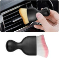 Car Interior Detailing Brush, Auto Soft Hair Cleaning Brushes, Curved Dirt Dust Collectors, Removal Tool for Dashboard Air Conditioner Vents Leather, Scratch Free (White/Pink/1PCS)