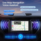 Double Din Car Stereo Radio with 7 inch HD Touchscreen, Wireless Apple Carplay & Android Auto, Bluetooth, SWC, Mirror Link, AUX,FM Car Radio Receiver(No backup reversing camera)|for All Vehicle